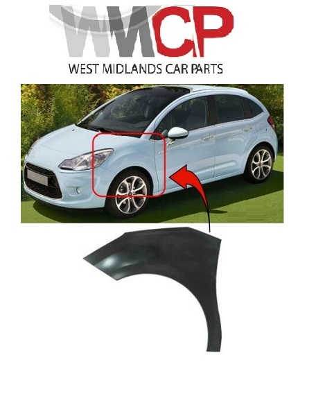 CITROEN C3 2010-2016 PASSENGER SIDE WING PANEL - Image 2